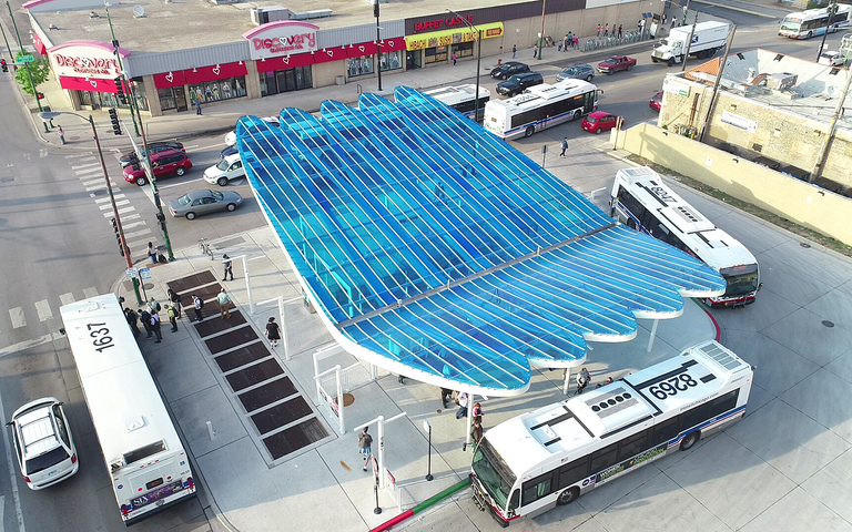 Belmont Blue Line Canopy Overhead