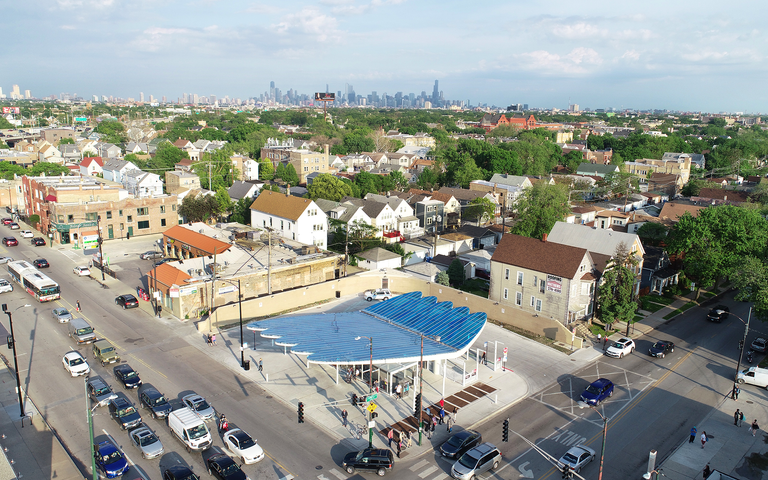 Belmont Blue Line Canopy birds eye