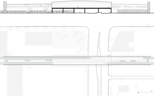 Plan with Longitudinal Section