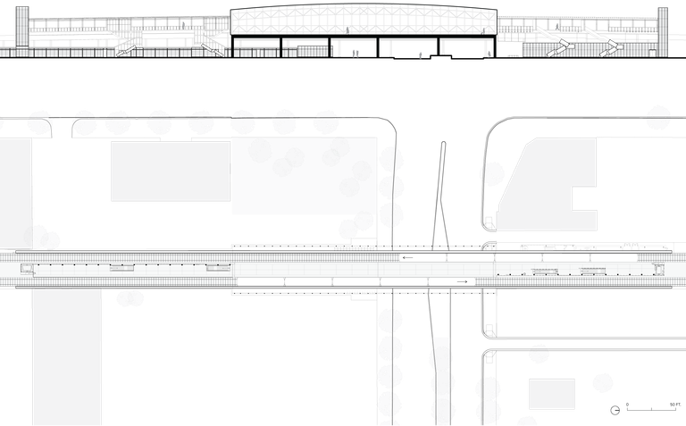 Plan with Longitudinal Section